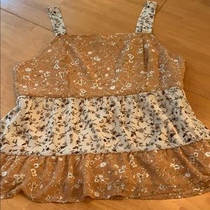 Floral strappy blouse